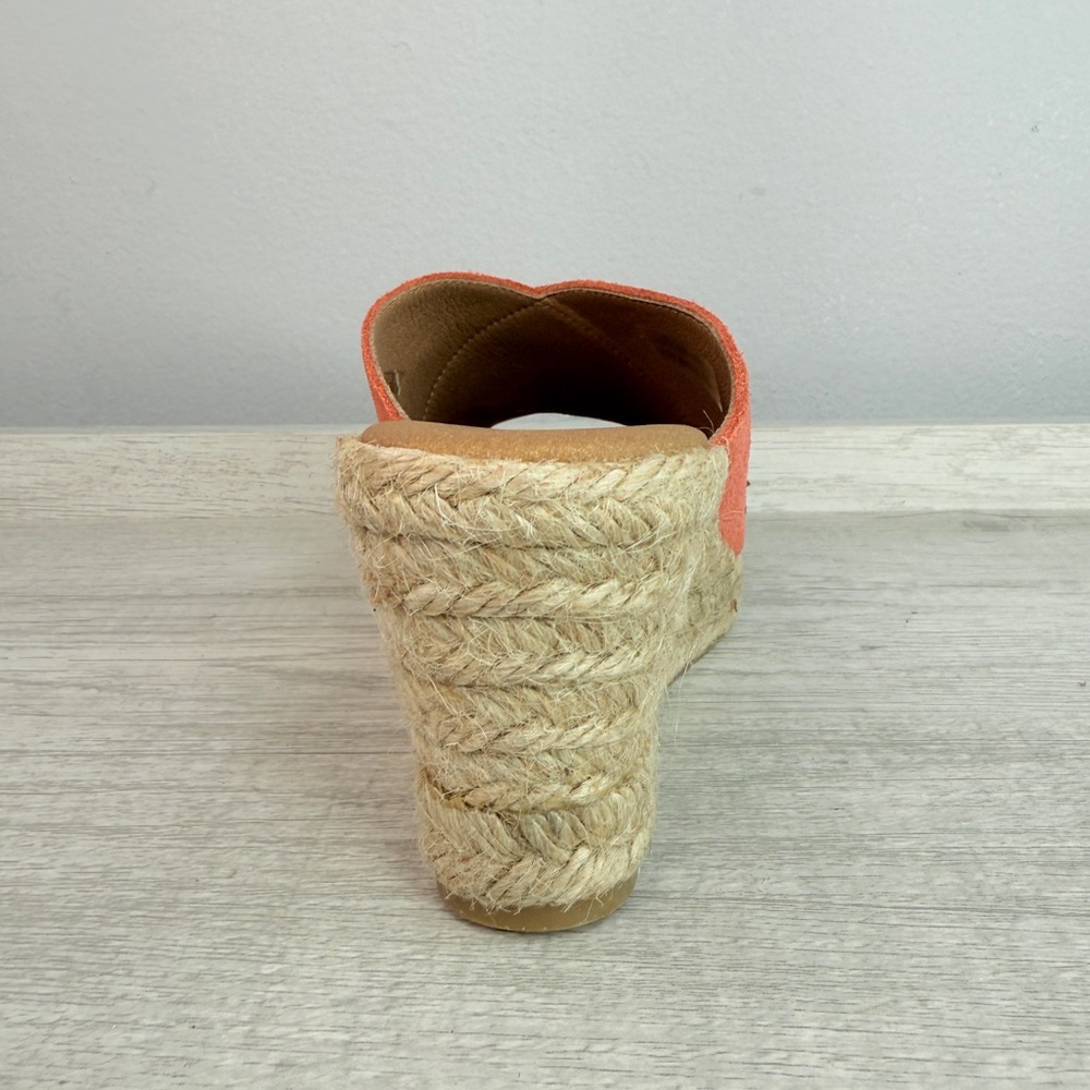 BRAND NEW! Anthropologie Paseart coral suede espadille wedge sandals size 6 - Picture 5 of 13